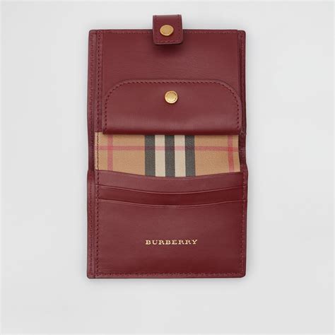 burberry vintage check and leather folding wallet shopbop|burberry checkbook cover.